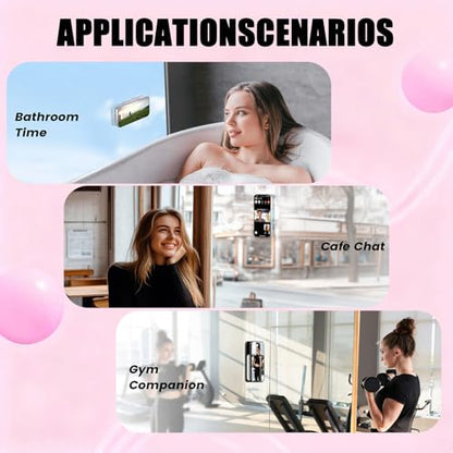 3Pcs Silicone Suction Phone Mount with Adhesive Base - Universal Anti-Slip Holder for iPhone, Samsung, Google Pixel & More -Surface Grip for Car Dashboard, Window, Mirror, Tile (Light Pink)