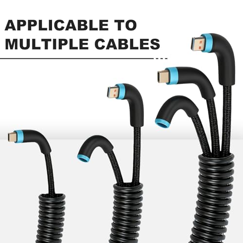 30FT 1/2 inch Split Wire Loom Tubing Kit with 2 Clamps - Flexible Abrasion Resistant Conduit for Automotive, Mechanical Cable Protection - size: 1/2"-30FT