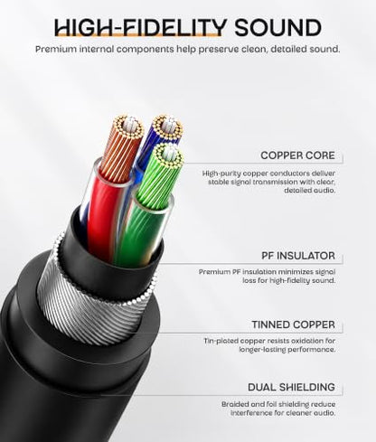 ULTRICS Headphone Extension Cable, 3.5mm Extension Cable, Right Angle Male to Female Headphone Jack Extender, AUX Cord Extender Compatible with Smartphone Tablet MP3 Speaker Headset Car Stereo (1M) - size: 1M