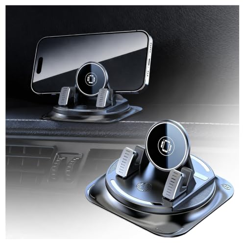 Car Dashboard Phone Holder 360° Rotatable,Portable Anti-Slip Car Phone Holder Horizontal & Vertical Place,Strong Self-Adhesive Dashboard Cell Phones Holders Cars Accessories - color: Circular Surface