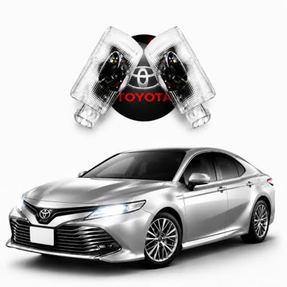 2Pcs Never Fade Car Door Lights Logo Projector Compatible with Toyota 4Runner Avalon Camry Prius Tundra Sienna Car Accessories - color: YBD-005