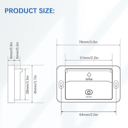 2PCS 72W 12V USB Outlet Wall Mount,36W USB C&Dual QC 3.0 18W Car USB Port Charger Socket Panel with Button Switch,Waterproof 3 USB Multi Port Power Outlet 12V for Car Bus RV Truck Marine