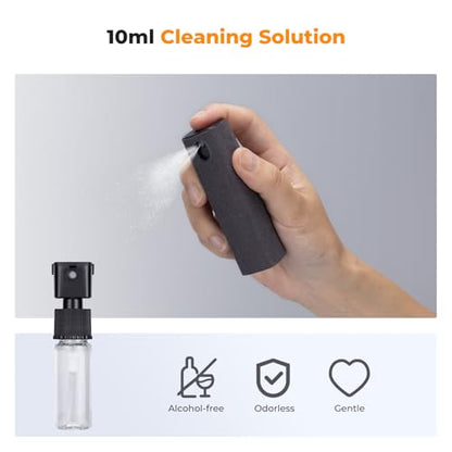 K&F CONCEPT 2-in-1 Screen Cleaning Tool, Includes 20ml Liquid, Grey & Pink