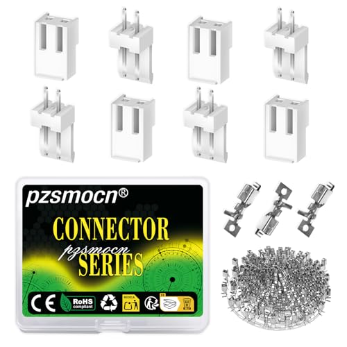 200 Pieces / 50 Sets JST VH 3.96mm 2 Pin 24-18 AWG Connector Kit - size: 2-Pin, style: JST-VH