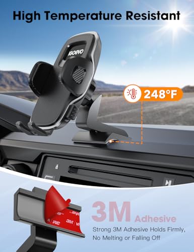 Upgraded Tacoma Phone Mount for Toyota Tacoma 2016-2023, 3rd Gen Dashboard Clip Cell Phone Cradle, Adjustable Stand, Suitable for Most Smartphones - style: Clamp Mount