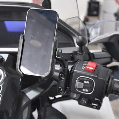 PANICAL Motorcycle for Honda Goldwing GL1800 F6B DCT Universal Bicycle Brake Lever Offset Device Phone Mount Holder Bracket Parts Special Vehicle Paired 17mm 5/8" Ball Head Adapter
