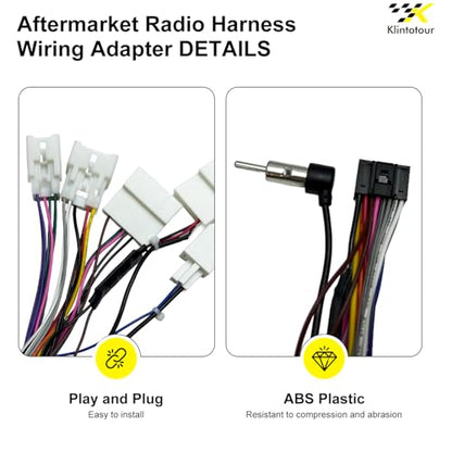 Aftermarket Radio Wiring Adapter Compatible with Toyota 2013-2019/Lexus 2014-2016,16Pin Android Car Stereo Harness with Antenna Adapter 24Pin RCA Connector 28Pin SWC, Fits for Camry Corolla RAV4 IS350 - style: with 28Pin swc, antenna
