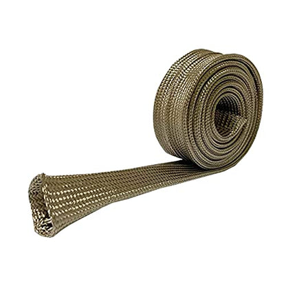 Spark Plug Wire Heat Shield Heat Hose 1/2" IDX10' basalt fiber Wrap Heat Sleeve Adjustable Fuel Line Heat Shield for Car&Auto Wire Loom Protection (Titanium) - color: Titanium, size: 1/2" IDX10'