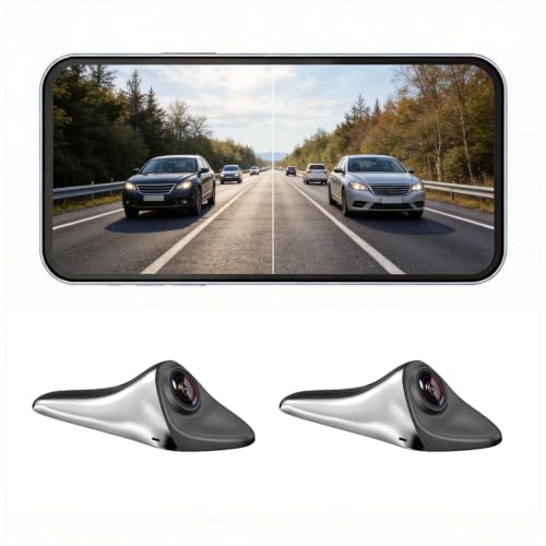 VOJKOELE 6.25 Inch Car Blind Spot Camera Surveillance System, Silver - color: Silver-A65