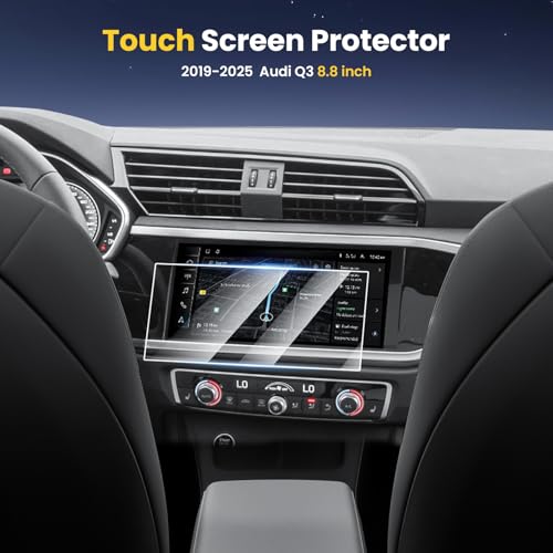 Karltys Screen Protector for 2019-2025 Audi Q3 F3 MMI 8.8-inch (Premium/S line/Plus/Plus S line) [No Glare & Fingerprint] Tempered Glass Audi Q3 Accessories - size: 8.8"Audi Q3 F3 MMI 2019-2025