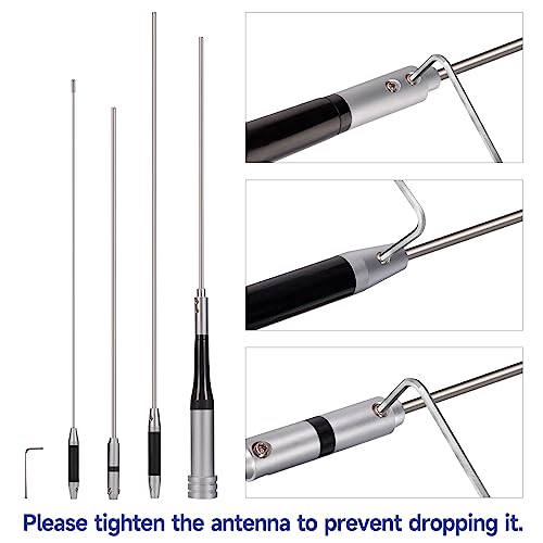 Bingfu Mobile Ham Radio High Gain Antenna Dual Band VHF UHF 144 430MHz - color: Mobile Radio Antenna 62inch