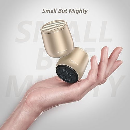 INSMY Small Bluetooth Speaker, Waterproof Mini Portable Wireless Speakers - color: Gold