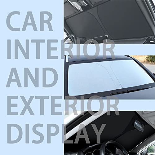 300T Thickened Sunshade for Car Windshield,Windshield Sun Shade for Blocking 99% Sunlight & Heat,Summer Cars Essentials Sun Cover for Car Windshields Fits Small Truck,SUV (XL: 63x33 inch) - color: XL(63 x 33 inch)