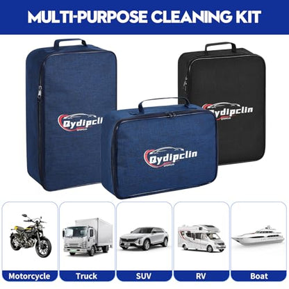 Qydipclin 35Pcs Car Detailing Kit, Car Detailing Brush Set, Car Wash Cleaning Kit, Car Detailing Brushes, Professional Car Care Kit for Interior Exterior Wheels, Blue - size: 35pcs