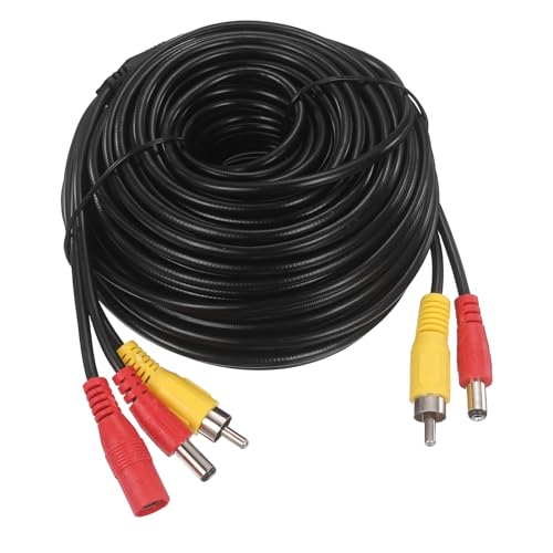 MECCANIXITY RCA DC HD Video AV Extension Cable 65.6FT/20M 2 in 1 - size: 65.6FT/20M