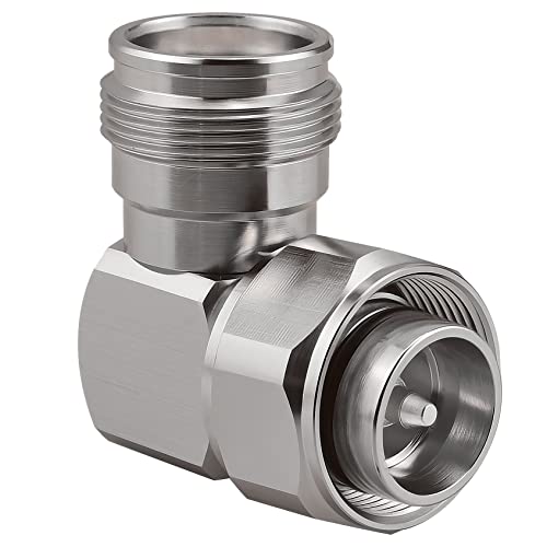 onelinkmore 4.3-10 Male to Female Right Angle Adapter Low PIM DC-6GHz - size: 4.3/10 Mini DIN Male to Female Right Angle
