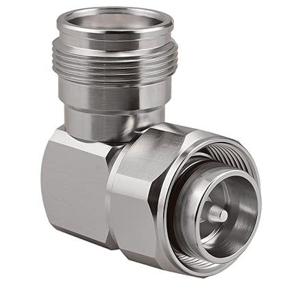 onelinkmore 4.3-10 Male to Female Right Angle Adapter Low PIM DC-6GHz - size: 4.3/10 Mini DIN Male to Female Right Angle