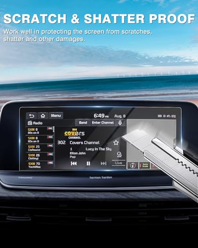 Karltys 2 Pack Screen Protector for Tempered Glass for 2020-2022 Kia Telluride EX SX /2020-2022 Kia Niro 10.25-Inch Accessories (No Glare & Finge) - size: 10.25" Kia Telluride 2020-2022