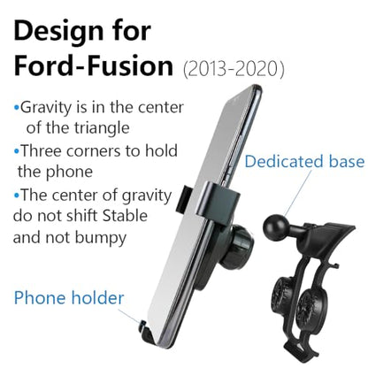 Car Phone Holder for Ford Fusion 2013 2014 2015 2016 2017 2018 2019 2020 Auto Accessories Navigation Bracket Interior Decoration Screen Dash Board Mobile Cell Phone Mount Smartphone case