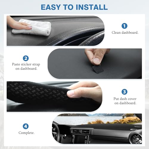 FIILINES Dash Cover for 2022-2025 2026 Toyota GR86/Subaru BRZ, Dashboard Mat Exact Fit for GR86/BRZ Accessories Dashboard Pad Carpet Dash Mat Sunshade Non-Slip Polyester Protector No Glare Black - size: For GR86/BRZ 2022-2026
