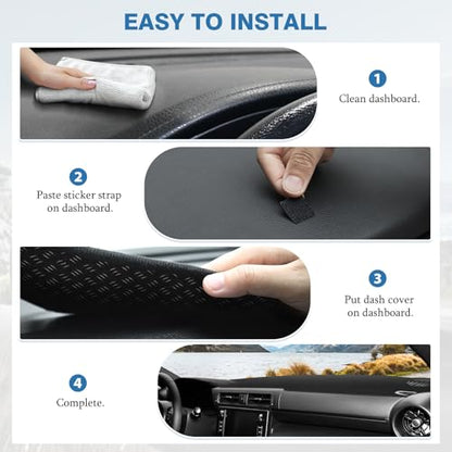 FIILINES Dash Cover for 2022-2025 2026 Toyota GR86/Subaru BRZ, Dashboard Mat Exact Fit for GR86/BRZ Accessories Dashboard Pad Carpet Dash Mat Sunshade Non-Slip Polyester Protector No Glare Black - size: For GR86/BRZ 2022-2026