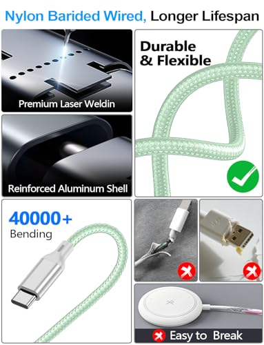 4-in-2 Multi Charging Cable for Apple Watch Charger/iPhone/Galaxy Charger - color: 1-Green, size: 1.8M