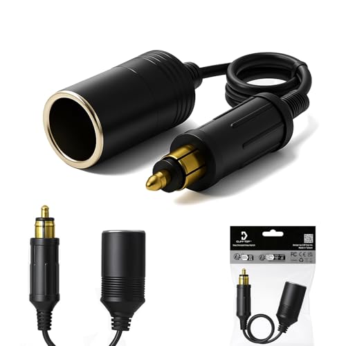Cliff Top Hella DIN Cigarette Lighter Adapter Compatible with BMW Triumph - color: Black