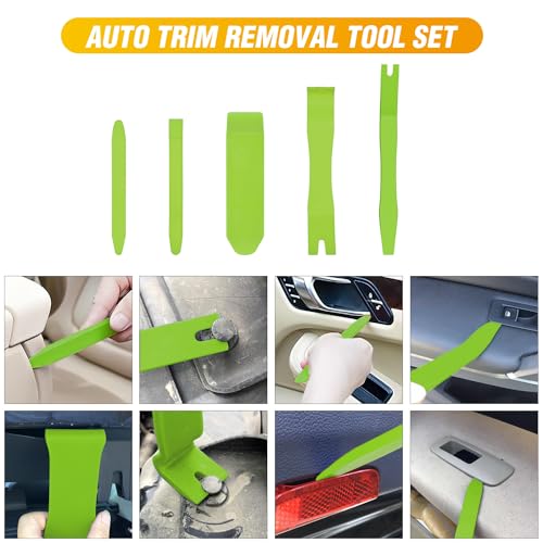 GOOACC 6PCS Auto Trim Removal Tool Kit No-Scratch - color: Green, size: 6PCS Trim Removal