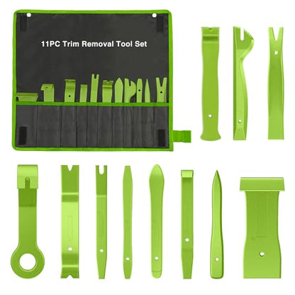 GOOACC 11PCS Auto Trim Removal Tool Kit Green - color: 11pcs Trim Removal Tool Green