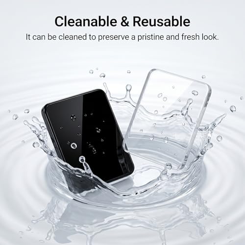 10 Pcs Multifunctional Car Anti-Slip Mat Super Sticky Gel Pads Double Sided Sticky Pad Grip Pad for Auto Car Detector Home Cell Phone Glass Photo Holder Easy Remove 3 X 2.5Inch Black Transparent