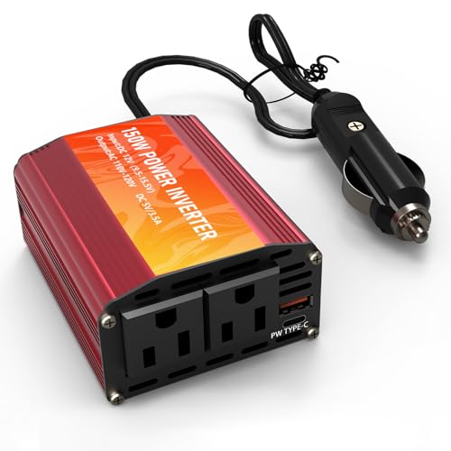 150W Power Inverters for Vehicles 12V DC to 110V AC Car Power Inverter - size: 150W