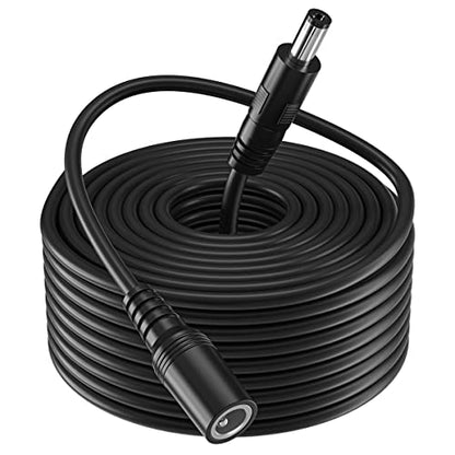 SIOCEN 33FT DC Power Extension Cable 2.1mm x 5.5mm,12v Power Supply Adapter for CCTV Security Camera Surveillance IP Camera Dvr Standalone LED Strip,Car,Long Male to Female Barrel Plug Cord - size: 33FT