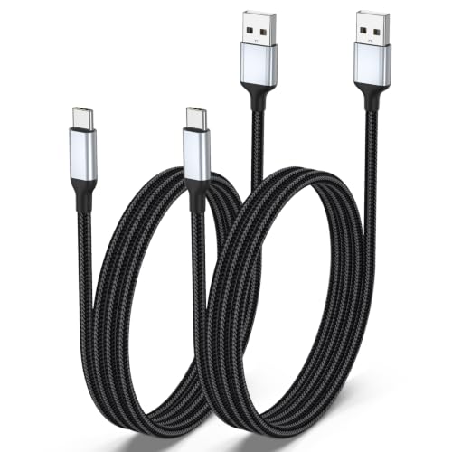 USB to USB C Cable 3FT, 2-Pack USB A to USB C Fast Charging Cord Braided, 3 FT USB to USBC Charger Cable for CarPlay, iPhone 17/16/15 Pro Max, Galaxy S26/S25, iPad Pro/Air - size: 3 FT