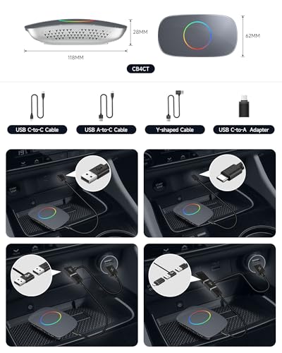 Wireless CarPlay Adapter, Magic AI Box with HDMI Output