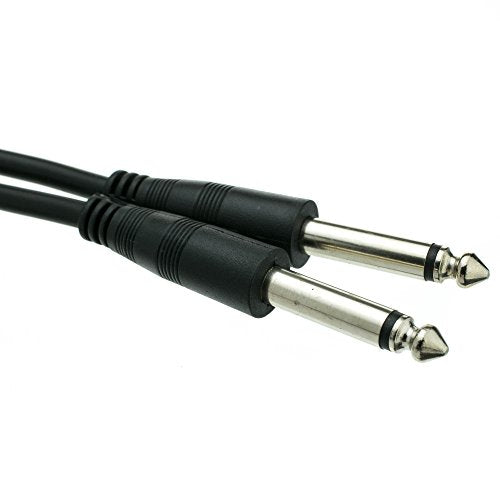 CableWholesale 1/4 Inch Mono Patch Cable, 6 feet 1/4" Mono Male to 1/4" Mono Male Cord for Electric Instruments (Guitar, Keyboard, Amplifier, Speakers, Synthesizers) - style: 1/4 Mono Male to 1/4 Mono Male