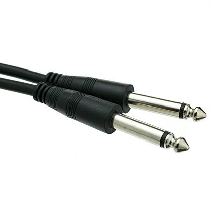 CableWholesale 1/4 Inch Mono Patch Cable, 6 feet 1/4" Mono Male to 1/4" Mono Male Cord for Electric Instruments (Guitar, Keyboard, Amplifier, Speakers, Synthesizers) - style: 1/4 Mono Male to 1/4 Mono Male