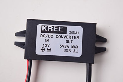 Car Hard Wire Charger, 12V to 5V Dual USB Female Port Charging Cable Direct Link Hard Wired Step Down Converter Power Supply for Dash Camera Car DVR GPS - color: Black 12V to 5V DUSB