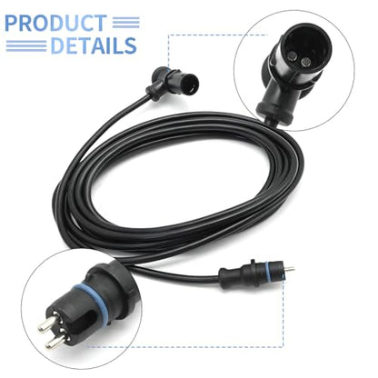 Hoypeyfiy 2 Pcs S4497130300 Truck Brake System Sensor Extension Cable Replacement for Volvo Wabco Mack Hyundai Replaces TR4497130300 40502912