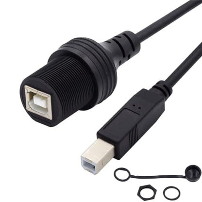 chenyang USB 2.0 Type B Printer Scanner Flush Mount Male to Female Extension Cable for Car Dashboard Panel Mount Waterproof Dustproof - style: USB 2.0 Type B