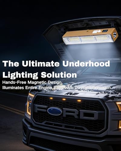 Slim Rechargeable Magnetic LED Work Light for Plumbers Electricians HVAC - size: 8.66"L x 1.57"W x 1.69"H