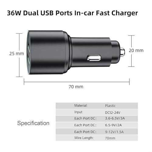 OHLPRO Multi Car Retractable Backseat 3 in 1 Car Charging Station Box Compatible with All Phones | iPhone | Samsung | Uber Taxi Lyft Turo Ride Share Customer Charging Dock Attach to Headrest - size: Car Adapter | 3-IN-1 Charging Station