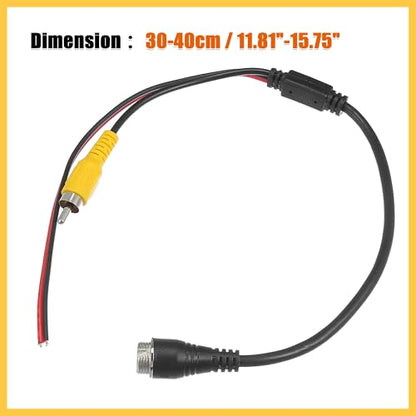 1pcs Car Camera Adapter 4 Pin to RCA Adapter M12 4-Pin Male to RCA AV Male with Trigger Wire Connector Wire Monitor Video Cable Adapter Auto Replacement Parts
