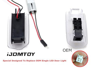 iJDMTOY Xenon White 18-SMD Full LED Under Side Door Courtesy Lights Compatible With Toyota 2022-up Tundra, 2023-up Sequoia, Compatible With Lexus 2024-up GX550, Replace OEM Single LED Lamp - style: White