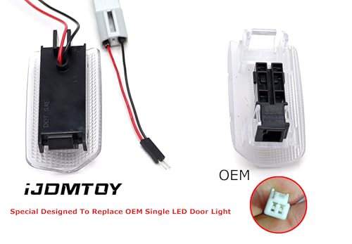iJDMTOY Aqua Ice Blue 18-SMD Full LED Under Side Door Courtesy Lights Compatible With Toyota 2022-up Tundra, 2023-up Sequoia, Compatible With Lexus 2024-up GX550, Replace OEM Single LED Lamp - style: Aqua