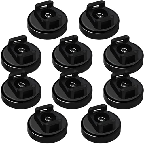 Magnet Zip Tie Mount Magnetic Zip Ties Mount Holder Strong 1-Second Magnetic Snap Installation Heavy-Duty Cable Tie Mounts for Car Boat Workshop Home Office (10pcs, D20 0.78IN)