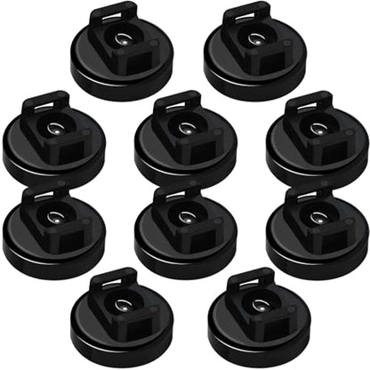 Magnet Zip Tie Mount Magnetic Zip Ties Mount Holder Strong 1-Second Magnetic Snap Installation Heavy-Duty Cable Tie Mounts for Car Boat Workshop Home Office (10pcs, D20 0.78IN)