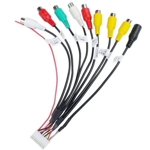 Android Radio RCA Wiring Harness Adapter 20Pin Plug - style: 20Pin Connector with 9RCA Plug