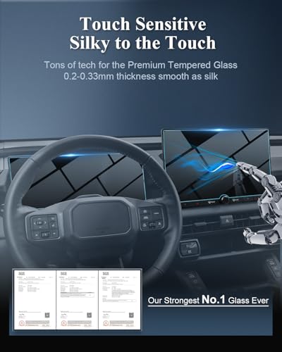 BIBIBO 2Pcs for New 2026 RAV4 Screen Protector 2026 Toyota RAV4 (LE/SE/XLE Premium/Woodland) 10.5-Inch Touchscreen+12.3"Dashboard [Tempered Glass Anti-Scratch Lessen Fingerprints] 2026 RAV4 Accessories(Not Fit 2026 RAV4 12.9"Display)