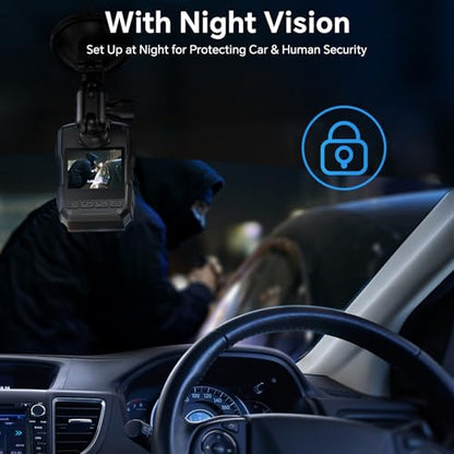 BOBLOV M5 2K GPS Body Camera, 4200mAh for 12 Hours, IP67 Waterproof, 64GB - color: Light Black