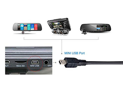 Edge 500 Charging Cable,Forerunner 205 Charger Compatible for Garmin Edge 200 500 510 605 705 800 810 Touring/Touring Plus,Forerunner 205 301 305,Foretrex 301 401 Hiking GPS USB Data Cable